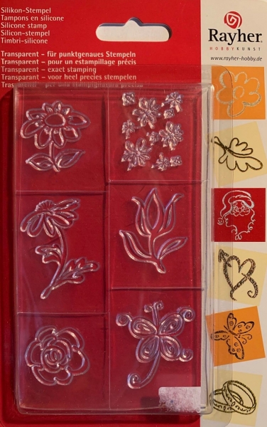 Clear Stamps Blumen, Schmetterling